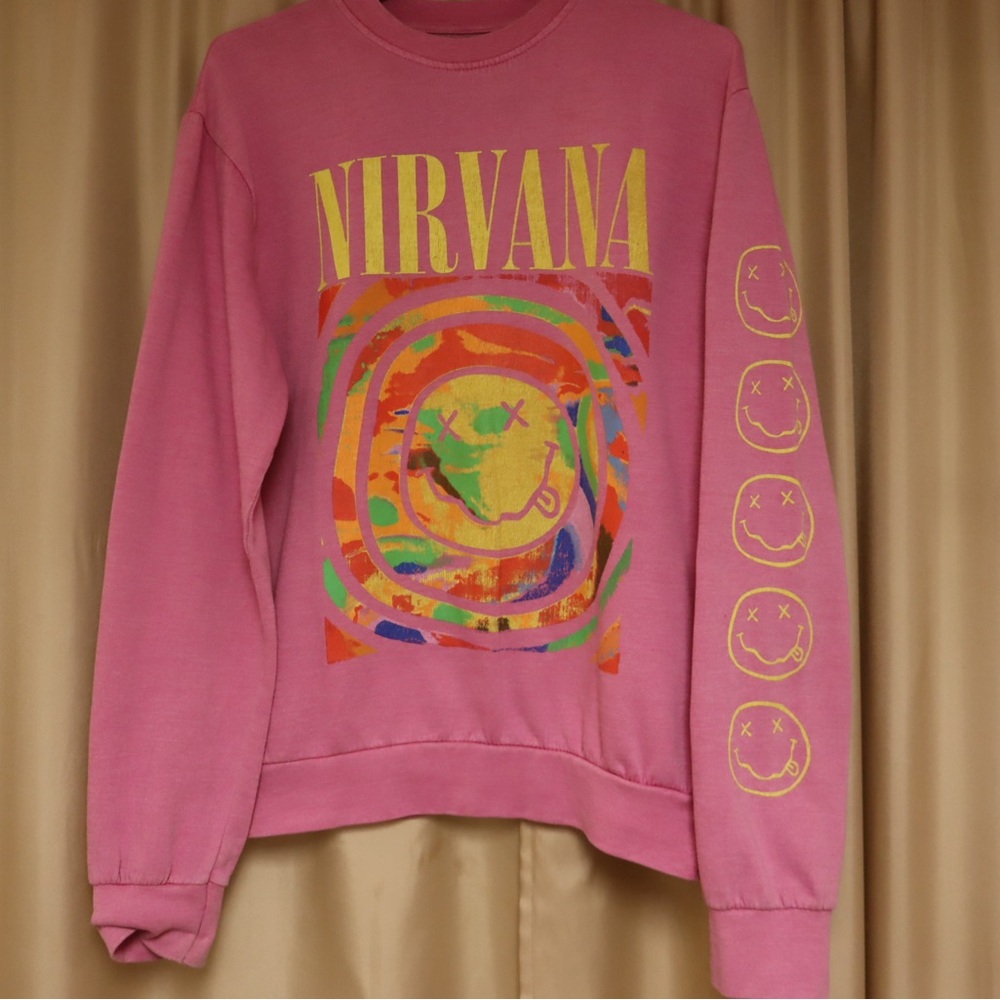 Hot pink Nirvana crewneck